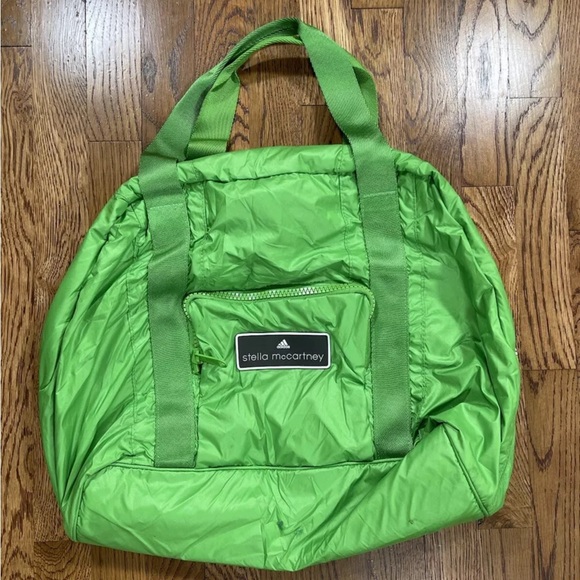 Adidas Stella McCartney Duffle Bag Gym Bag Green Unisex - Picture 1 of 13